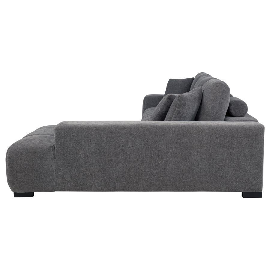 Octavia - Upholstered Sectional Chaise Sofa Stationary Sectionals by Coaster Fine Furniture - Walls Furniture & Mattress