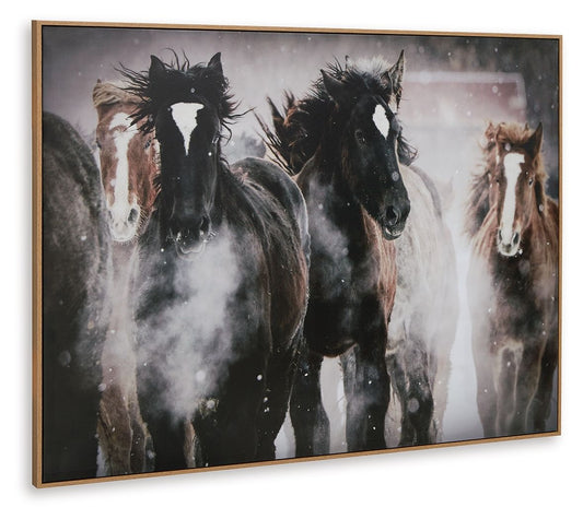 Chaseburn - Wall Art - Brown / Black / White Canvas Art by Signature Design by Ashley® - Walls Furniture & Mattress