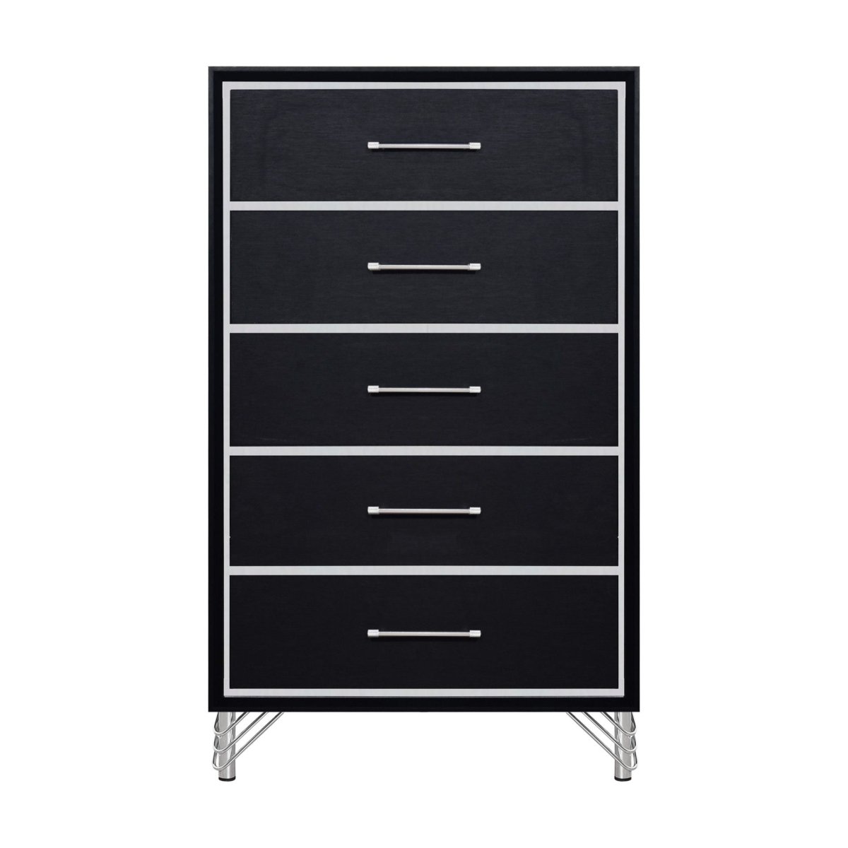 Ava - 5 Drawer Chest - Ebony Accent Chests by New Classic - Walls Furniture & Mattress