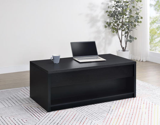 Knapp - Lift Top Cocktail Coffee Table With Dual Drawers - Black Coffee Tables by Coaster Fine Furniture - Walls Furniture & Mattress