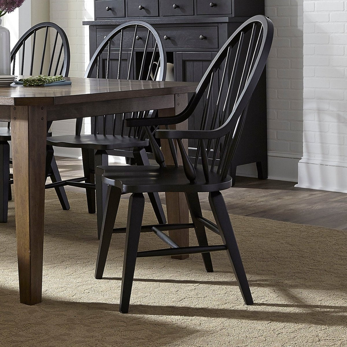 Hearthstone Ridge - Windsor Back Arm Chair Arm Chairs by Liberty Furniture - Walls Furniture & Mattress