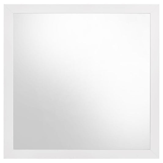Ines - Dresser Mirror Holographic - White High Gloss Bedroom Mirrors by Coaster Fine Furniture - Walls Furniture & Mattress