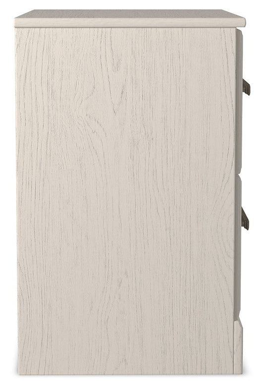Stelsie - Two Drawer Night Stand - White Accent Nightstands by Signature Design by Ashley® - Walls Furniture & Mattress
