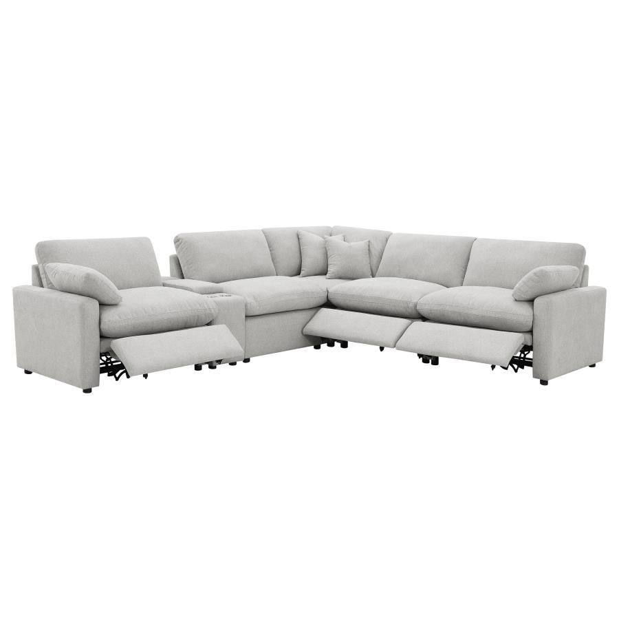 Collins - 6 - Piece Modular Power Reclining Sectional Reclining Sectionals by Coaster Fine Furniture - Walls Furniture & Mattress