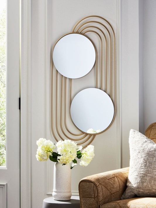 Warrenley - Accent Mirror - Gold Finish Accent Mirrors by Signature Design by Ashley® - Walls Furniture & Mattress