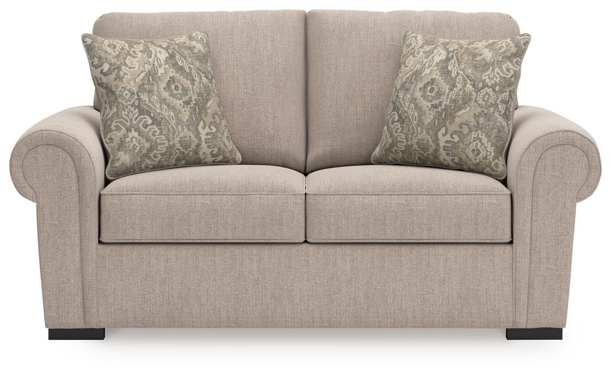 Sararose - Heather - Loveseat Stationary Loveseats by Benchcraft® - Walls Furniture & Mattress