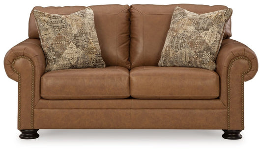 Carianna - Loveseat - Caramel Stationary Loveseats by Signature Design by Ashley® - Walls Furniture & Mattress