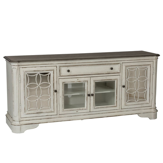 Magnolia Manor - EnteRTAinment TV Stand - Weathered Bisque TV Stands by Liberty Furniture - Walls Furniture & Mattress
