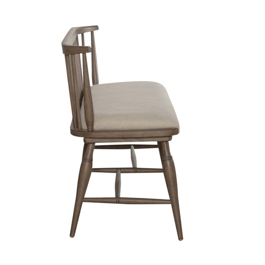 Americana Farmhouse - Upholstered Seat Windsor Bench (RTA) - Light Brown Dining Benches by Liberty Furniture - Walls Furniture & Mattress