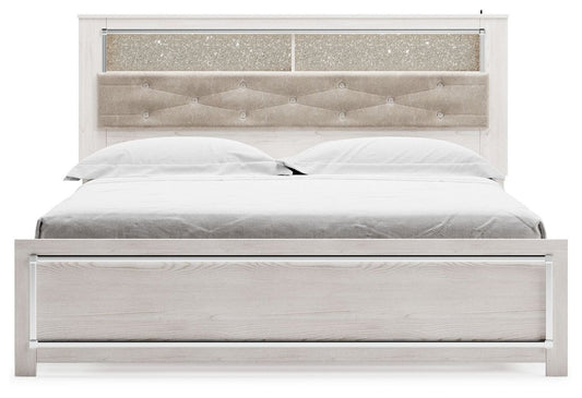 Altyra - King Bookcase Panel Bed - White Storage Beds by Signature Design by Ashley® - Walls Furniture & Mattress