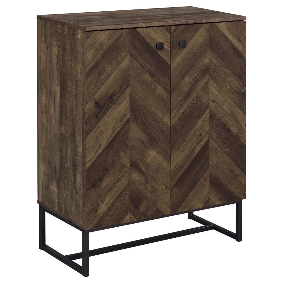 Carolyn - 2 Door Engineered Accent Wood Cabinet - Rustic Oak Accent Cabinets by CoasterEveryday - Walls Furniture & Mattress