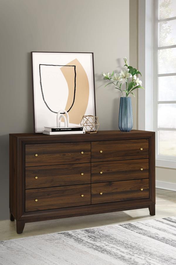 Welsley - 6 - Drawer Dresser Dressers by Coaster Fine Furniture - Walls Furniture & Mattress