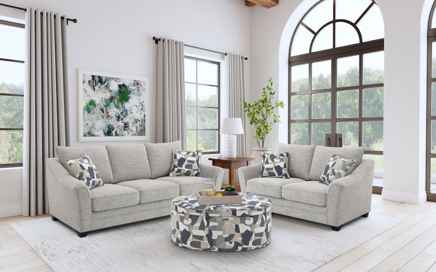 Tomkins - Boucle Upholstered Sofa Set Stationary Sofas & Loveseats by Coaster Fine Furniture - Walls Furniture & Mattress