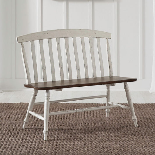 Al Fresco - Slat Back Bench (RTA) - White Benches by Liberty Furniture - Walls Furniture & Mattress