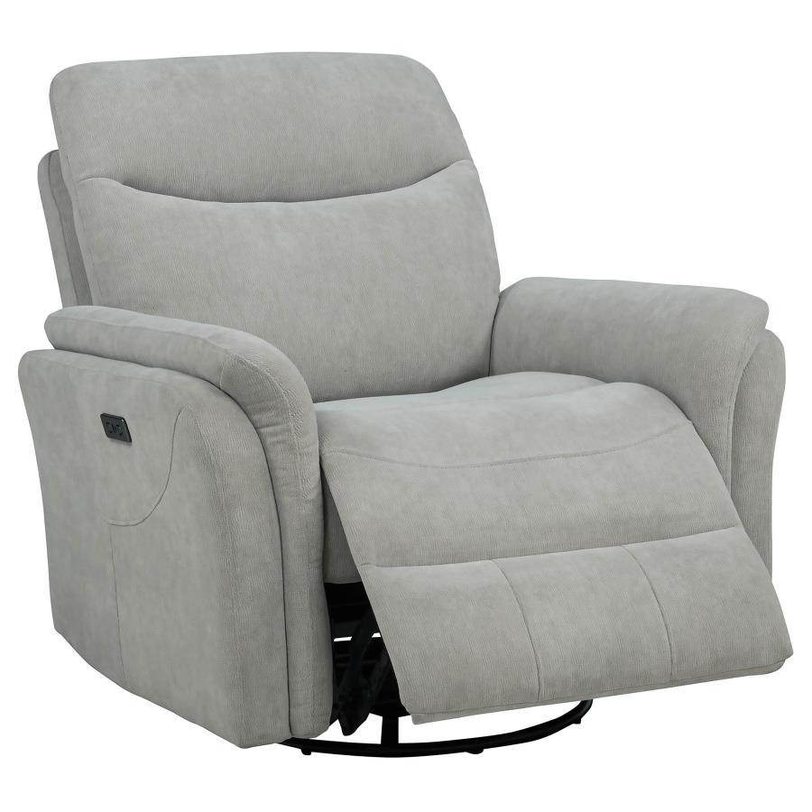 Adler - Upholstered Power Swivel Glider Recliner Swivel Glider Chairs by Coaster Fine Furniture - Walls Furniture & Mattress