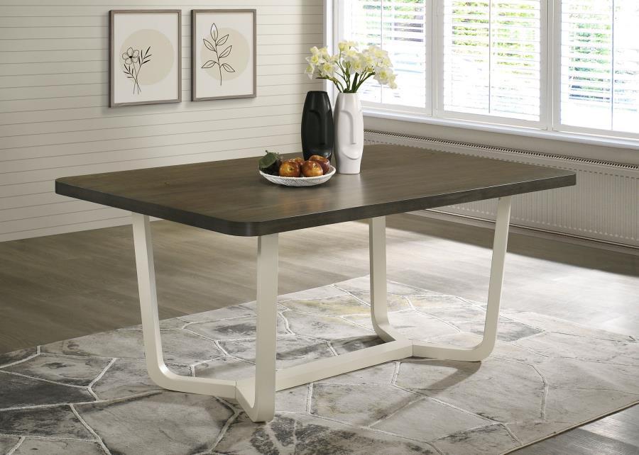 Biloxi - Rectangular Wood Dining Table - Grayish Brown Dining Tables by Coaster Fine Furniture - Walls Furniture & Mattress