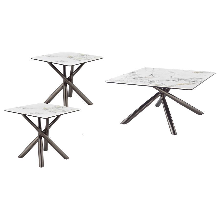 Carvell - Coffee Table Set Table Sets by Coaster Fine Furniture - Walls Furniture & Mattress