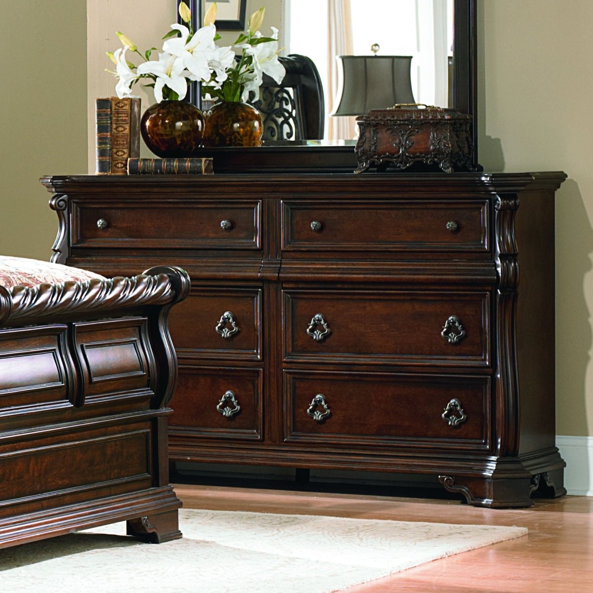 Arbor Place - 8 Drawer Double Dresser - Dark Brown Dressers by Liberty Furniture - Walls Furniture & Mattress