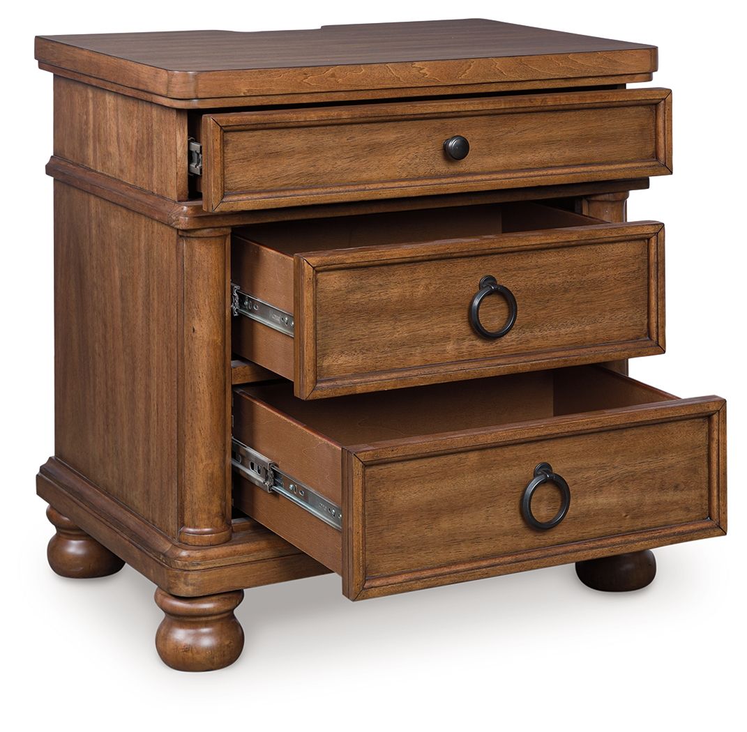 Rowlenstown - Three Drawer Night Stand Nightstands w/ Charging Stations by Signature Design by Ashley® - Walls Furniture & Mattress