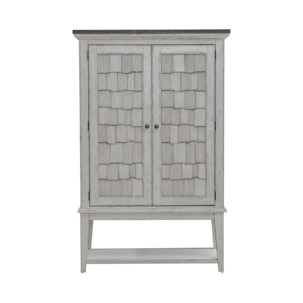 River Place - Bar Cabinet - White Wine Cabinets by Liberty Furniture - Walls Furniture & Mattress