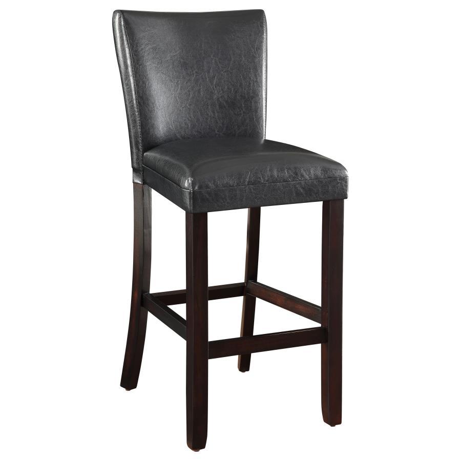 Alberton - Leatherette Upholstered Bar Chair (Set of 2) - Black Stool Sets by CoasterEveryday - Walls Furniture & Mattress