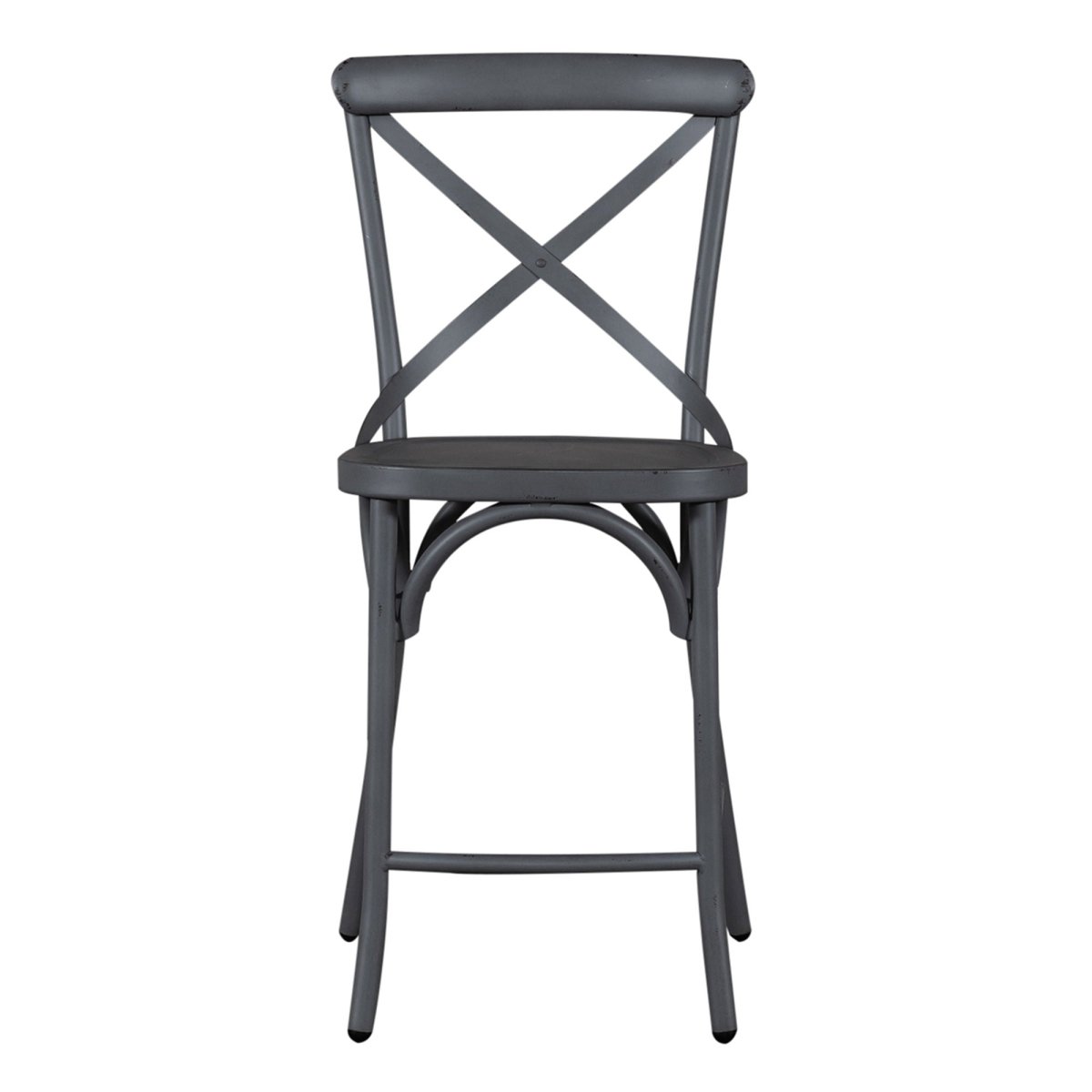 Vintage Series - X Back Counter Chair - Gray Counter Chairs by Liberty Furniture - Walls Furniture & Mattress