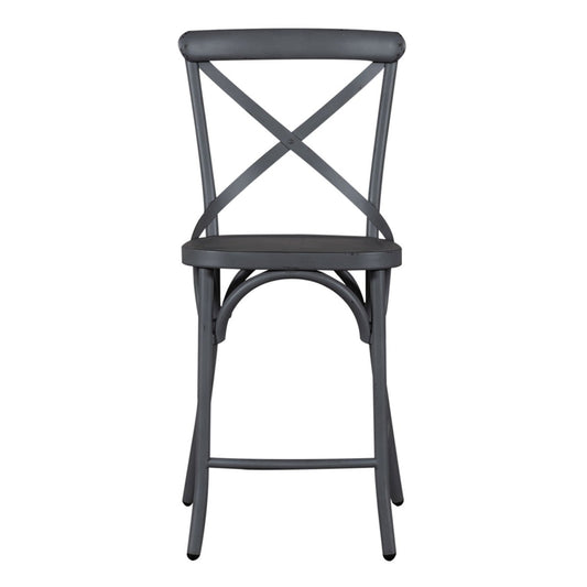Vintage Series - X Back Counter Chair - Gray Counter Chairs by Liberty Furniture - Walls Furniture & Mattress