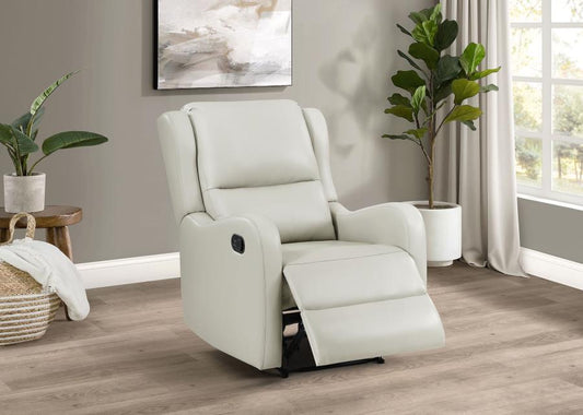 Kelsey - Upholstered English Arm Recliner Chair - Ivory Reclining Chairs by Coaster Fine Furniture - Walls Furniture & Mattress