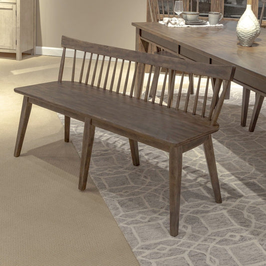Midland Falls - Spindle Back Bench (RTA) - Dark Brown Dining Benches by Liberty Furniture - Walls Furniture & Mattress