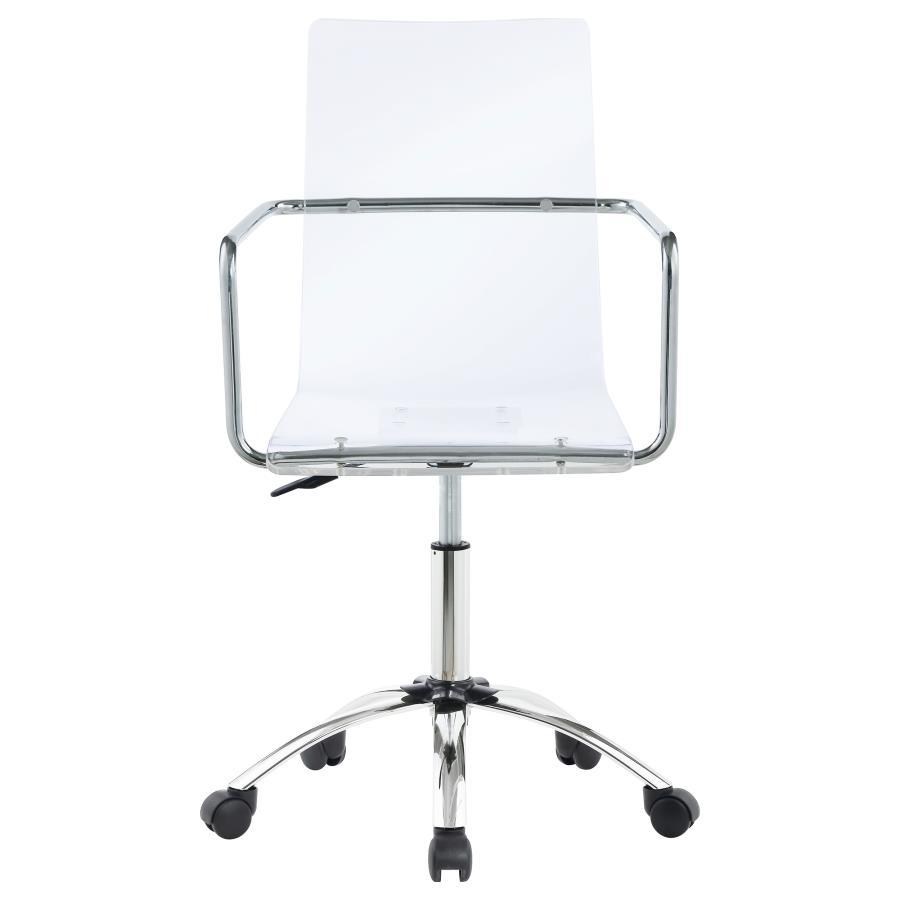 Amaturo - Acrylic Adjustable Home Office Desk Chair - Clear Swivel Chairs by CoasterEssence - Walls Furniture & Mattress