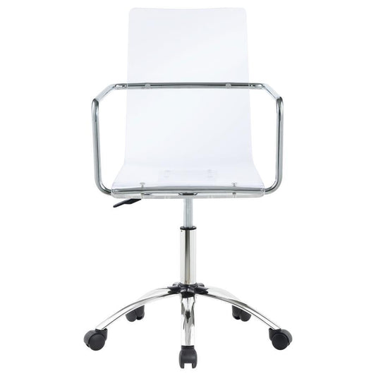 Amaturo - Acrylic Adjustable Home Office Desk Chair - Clear Swivel Chairs by CoasterEssence - Walls Furniture & Mattress