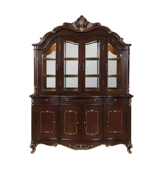 Constantine - China Cabinet Top - Cherry Hutches by New Classic - Walls Furniture & Mattress