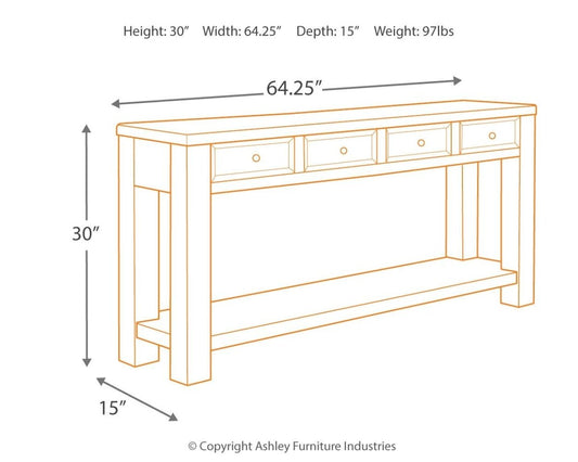 Gavelston - Sofa Table - Black Sofa Tables by Signature Design by Ashley® - Walls Furniture & Mattress