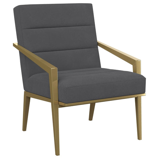 Kirra - Upholstered Metal Arm Accent Chair Arm Chairs by Coaster Fine Furniture - Walls Furniture & Mattress