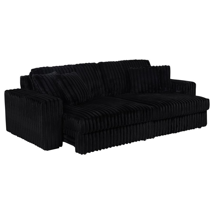 Jacana - Corduroy Upholstered Dual Power Chaise Sofa Reclining Sectionals by Coaster Fine Furniture - Walls Furniture & Mattress