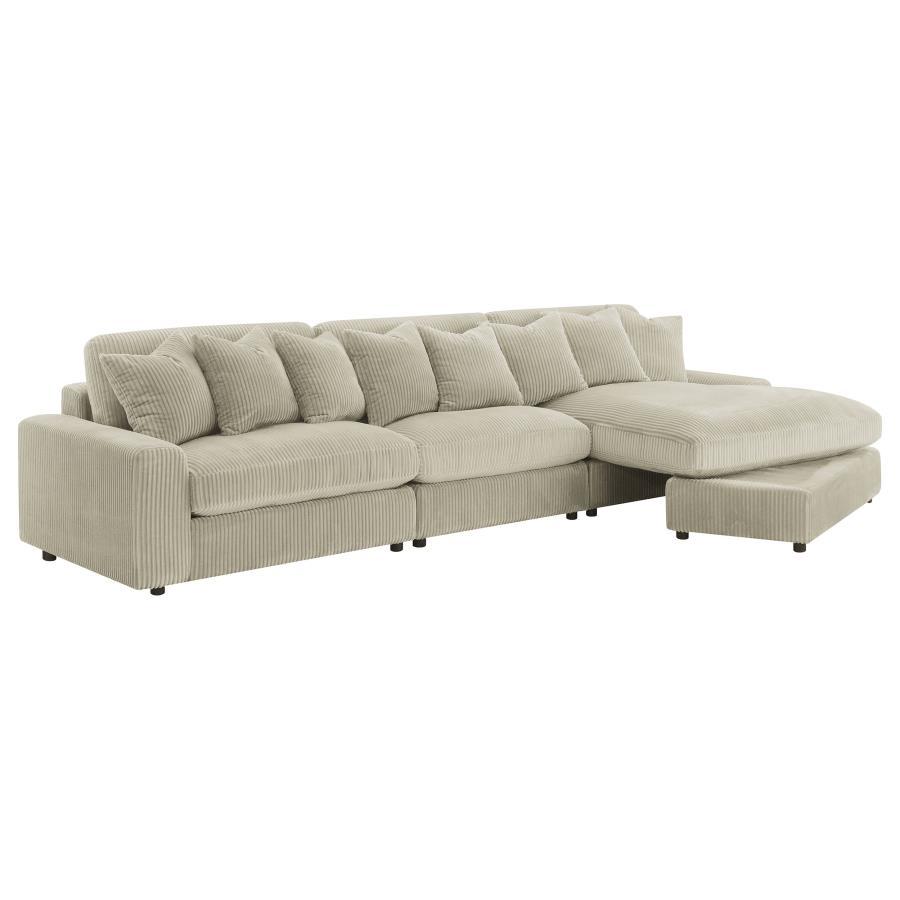 Blaine - Reversible Upholstered Chaise Sectional Sofa Stationary Sectionals by Coaster Fine Furniture - Walls Furniture & Mattress