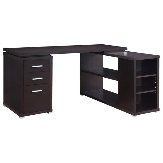 Yvette - 3 - Drawer L - Shape Computer Desk Corner Desks by CoasterEveryday - Walls Furniture & Mattress