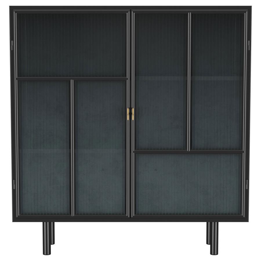 Dalia - 2 Door Accent Storage Cabinet With Shelving - Black Accent Cabinets by Coaster Fine Furniture - Walls Furniture & Mattress