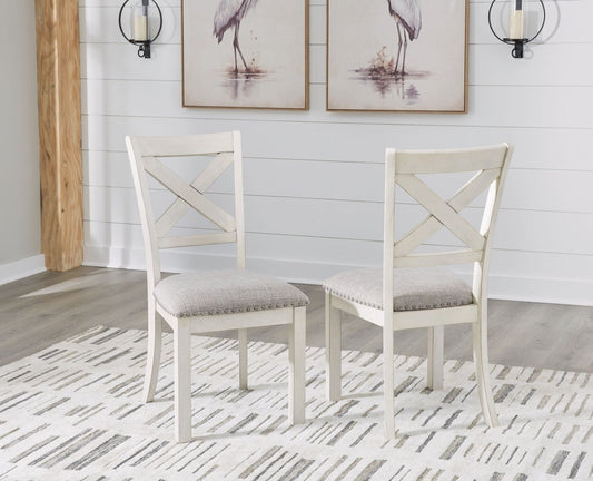 Robbinsdale - Dining Upholstered Side Chair (Set of 2) - Antique White Chair Sets by Signature Design by Ashley® - Walls Furniture & Mattress