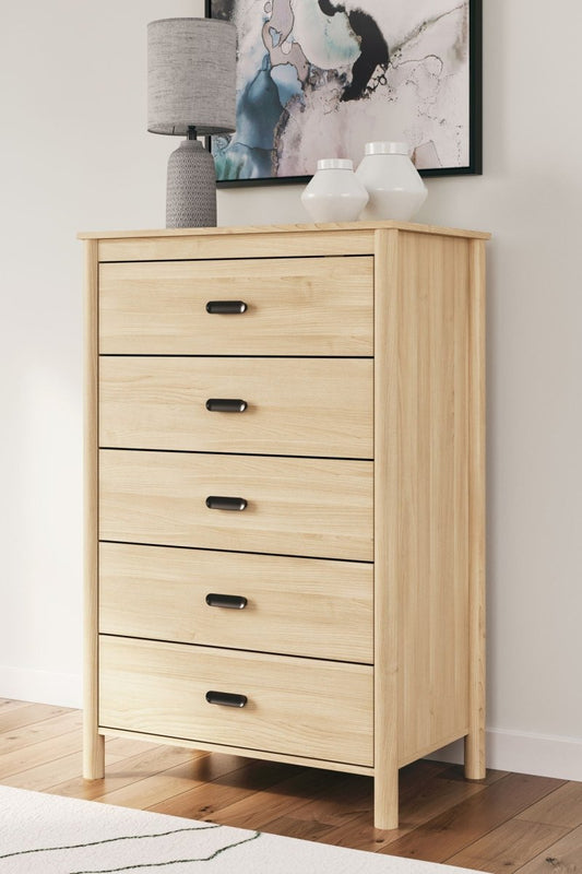 Cabinella - Five Drawer Chest - Tan Accent Chests by Signature Design by Ashley® - Walls Furniture & Mattress