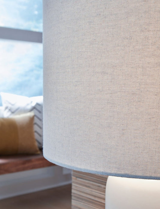 Lemrich - Ceramic Table Lamp - White Table Lamps by Signature Design by Ashley® - Walls Furniture & Mattress