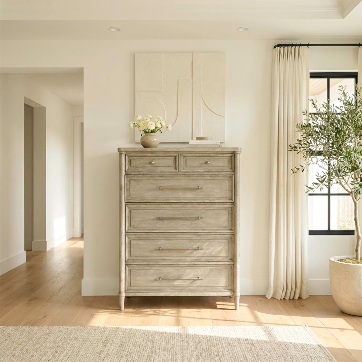 Rochelle Park - 5 Drawer Chest - Smokey Taupe Accent Chests by Liberty Furniture - Walls Furniture & Mattress