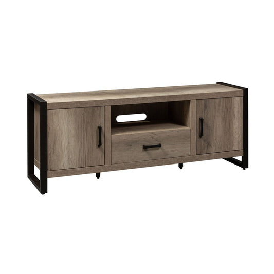 Sun Valley - 64" TV Console With Faux Metal - Light Brown TV Stands by Liberty Furniture - Walls Furniture & Mattress