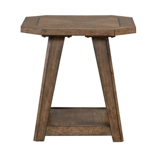 Carolina Park - Octagonal End Table - Brown End Tables by Liberty Furniture - Walls Furniture & Mattress