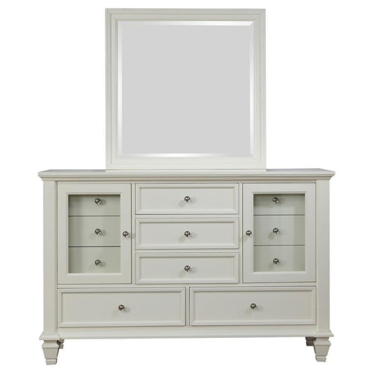 Sandy Beach - 11 - drawer Dresser With Mirror Dresser & Mirror by CoasterEssence - Walls Furniture & Mattress