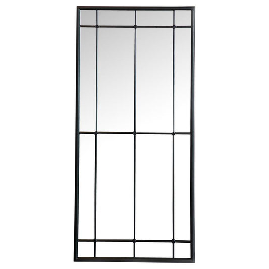 Annetta - Window Pane Floor Or Wall Mirror - Black Floor Mirrors by CoasterEveryday - Walls Furniture & Mattress