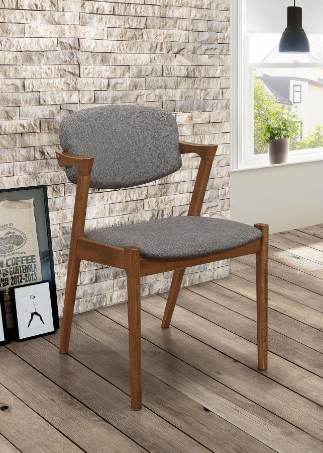 Malone - Padded Wood Dining Arm Chair (Set of 2) - Dark Walnut Chair Sets by CoasterEssence - Walls Furniture & Mattress