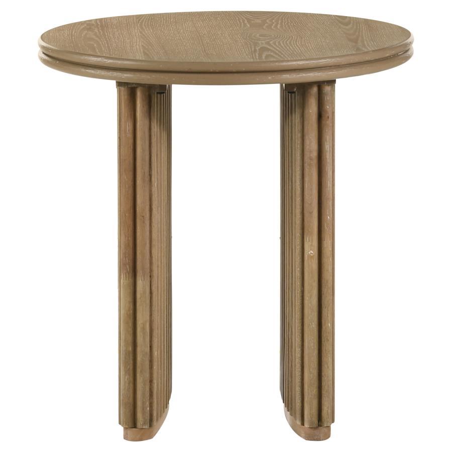 Adina - Round Wood Table End Tables by Coaster Fine Furniture - Walls Furniture & Mattress