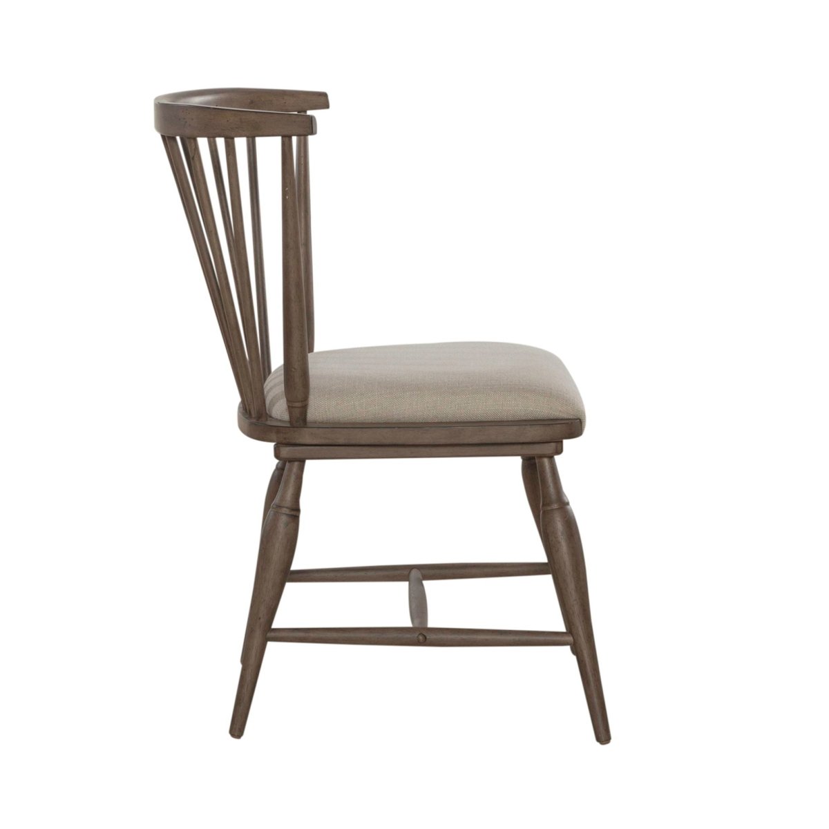 Americana Farmhouse - Upholstered Seat Windsor Chair (RTA) - Light Brown Side Chairs by Liberty Furniture - Walls Furniture & Mattress