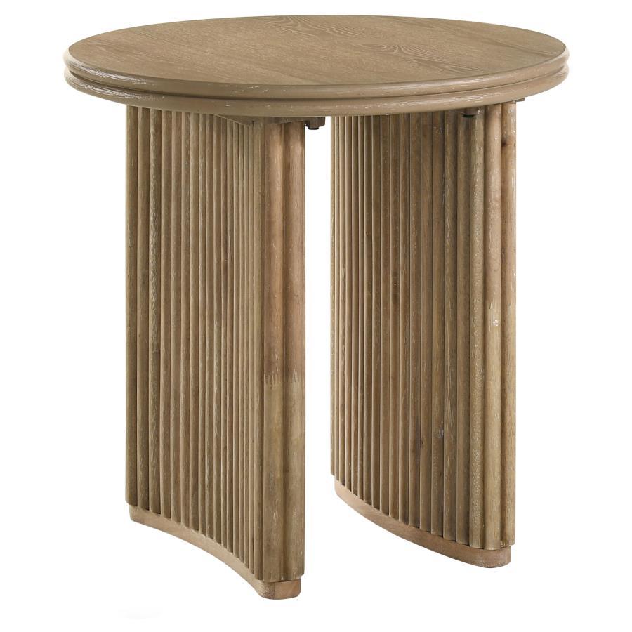 Adina - Round Wood Table End Tables by Coaster Fine Furniture - Walls Furniture & Mattress